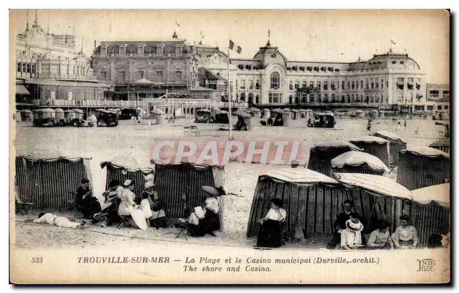 CPA Trouville sur Mer La Plage et le Casino municipal The shore and Casino