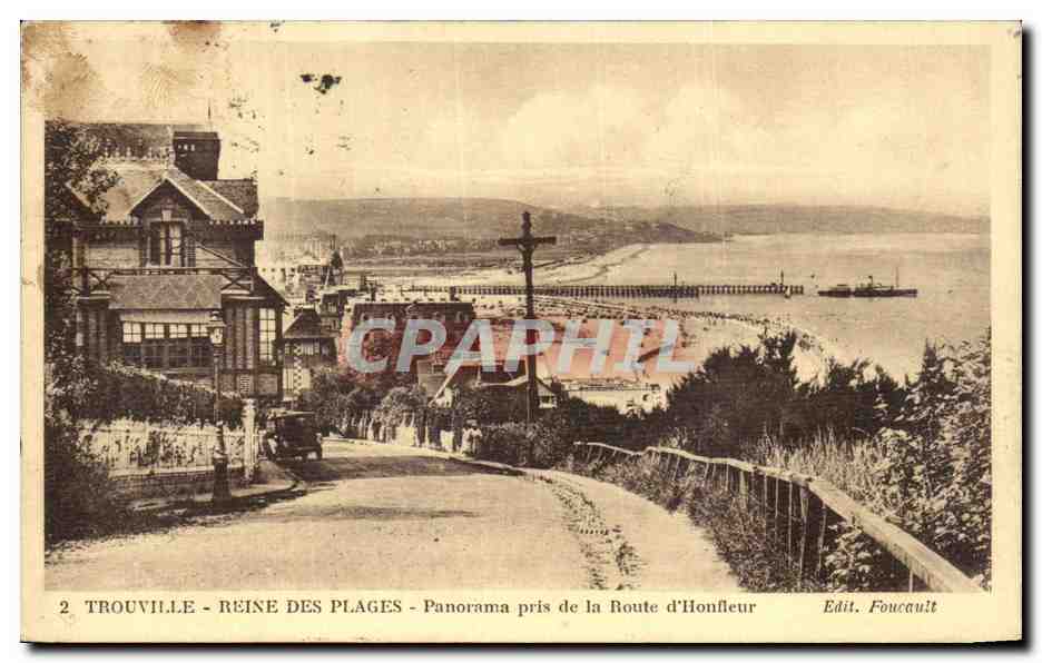 CPA Trouville Reine des Plages Panorama pris de la Route d Honfleur