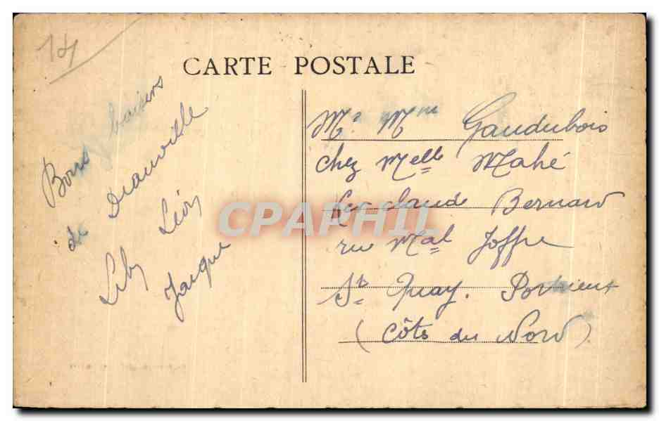 CPA Trouville Promenade des Planches — Verso