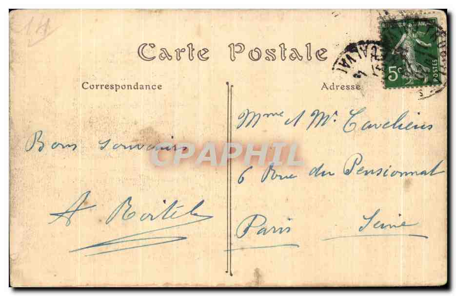 Vue sur Deauville — prise de la Côte de Trouville — ND Phot. n° 547 — Verso