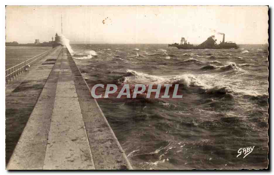 CPA Le Havre La Jetee Nord et la Drague