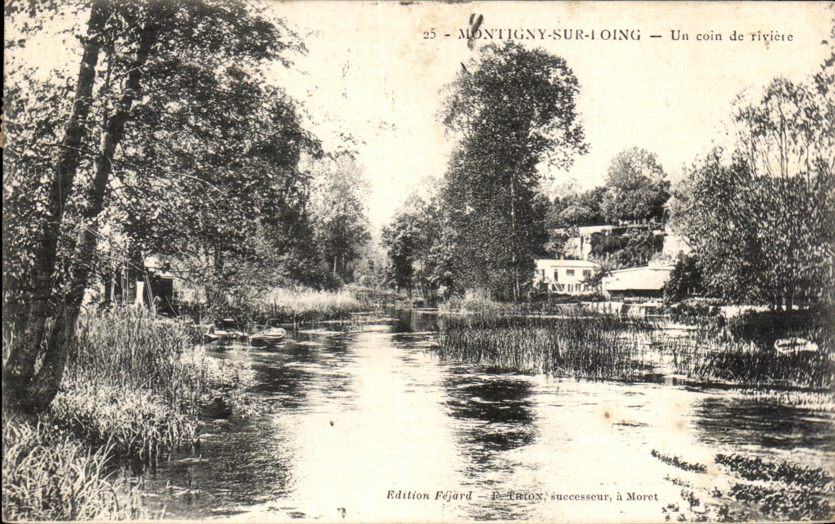CPA Montigny sur Loing Un coin de riviere