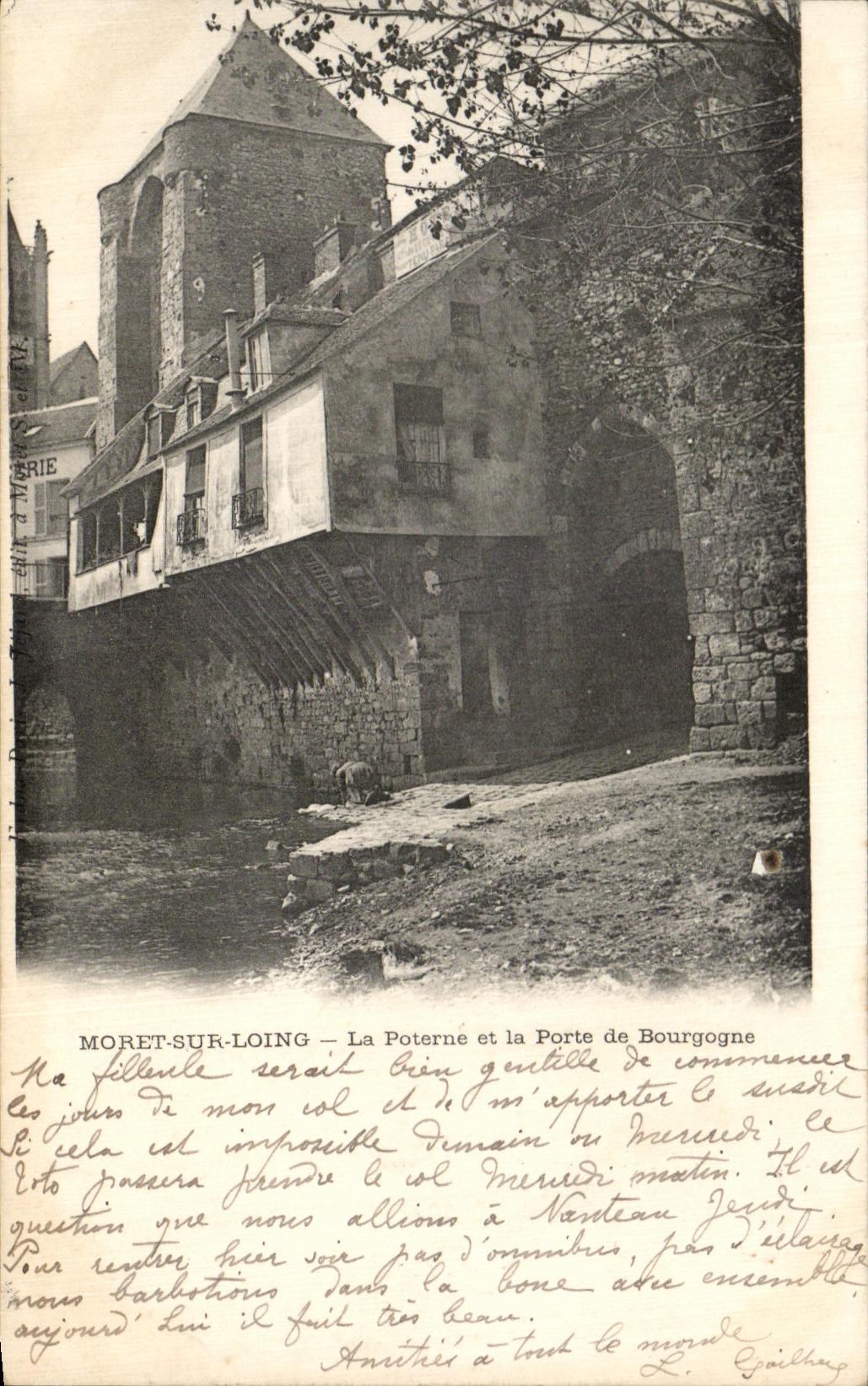 CPA Moret sur Loing La Poterne et la Porte de Bourgogne