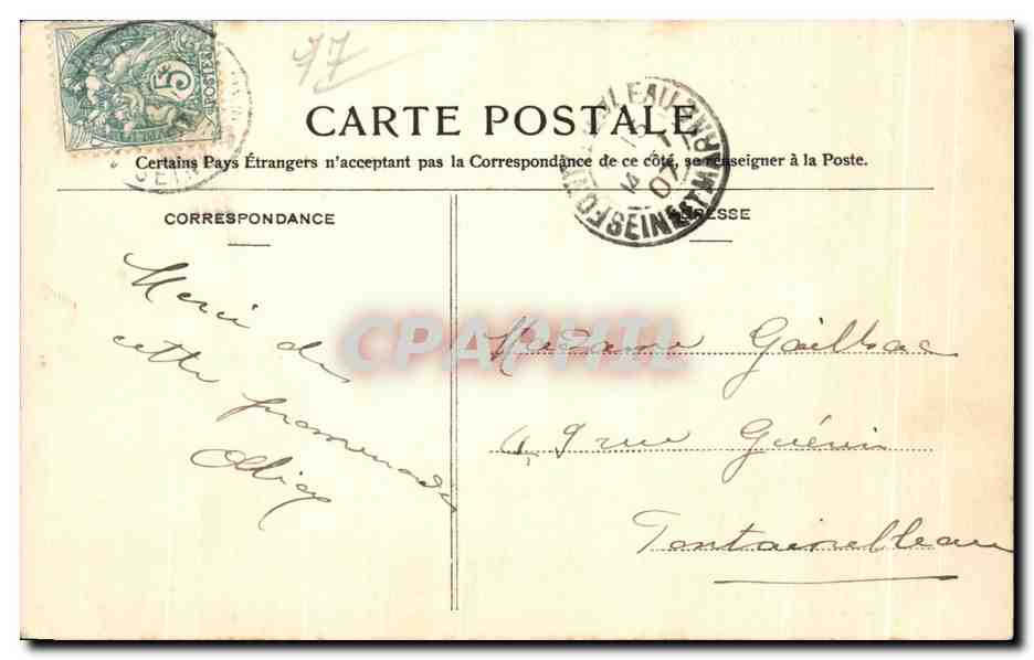 CPA Moret sur Loing Les Remparts et l Eglise — Verso