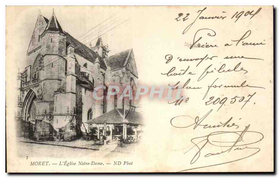 CPA Moret L Eglise Notre Dame