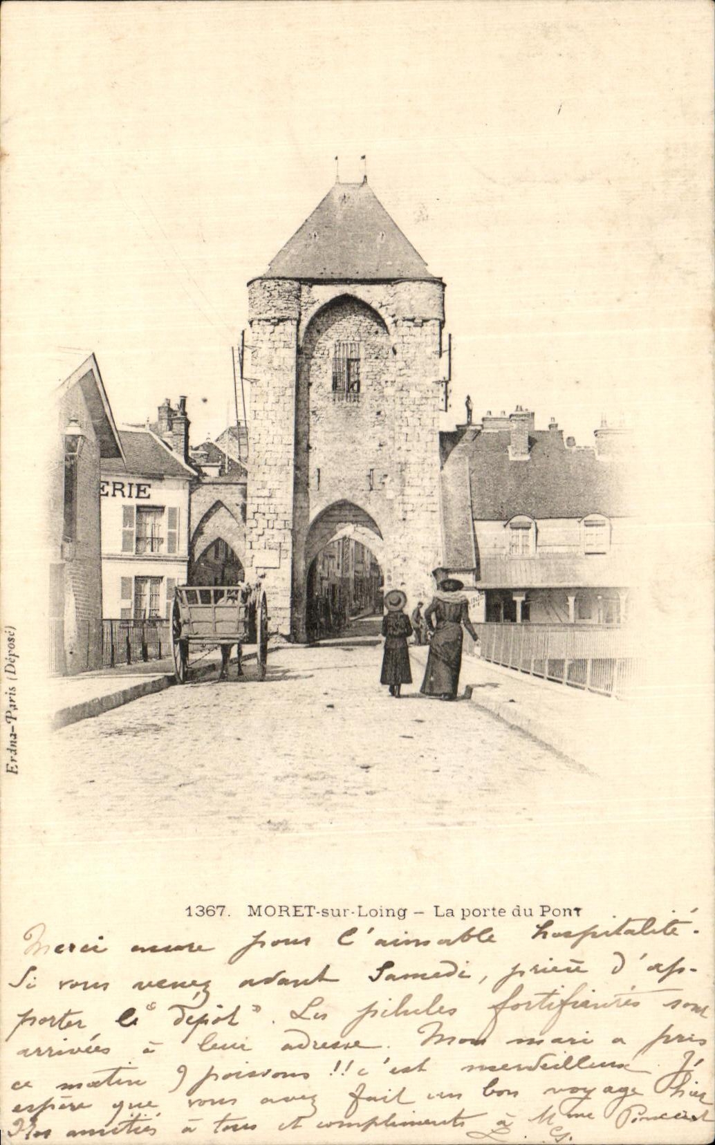 CPA Moret sur Loing La porte du Pont