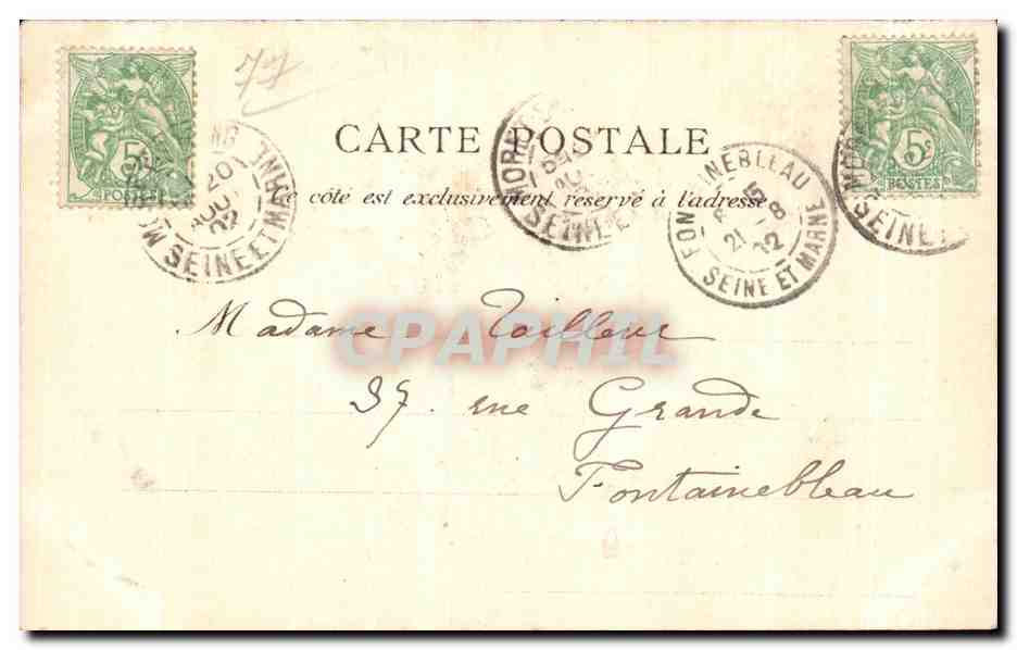 CPA Moret sur Loing La porte du Pont — Verso