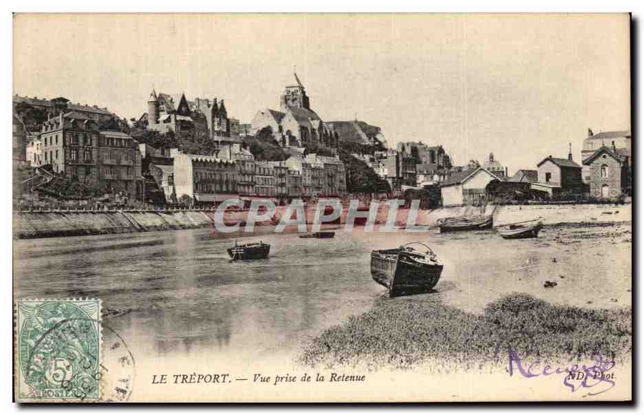 CPA Le Treport Vue prise de la Retenue