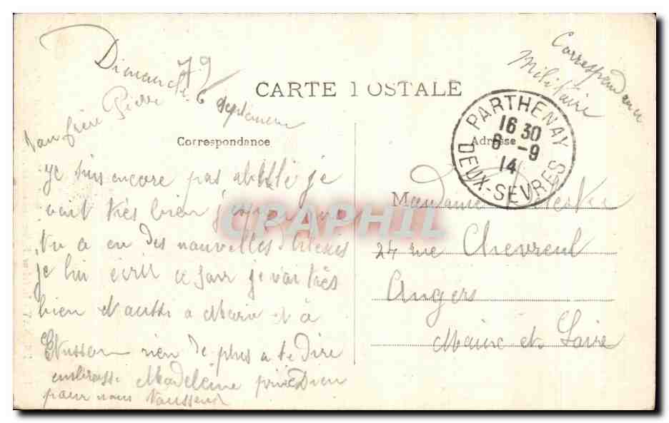 CPA Parthenay Interieur Eglise St Laurent Xll e Xlll e et XV e siecles — Rückseite