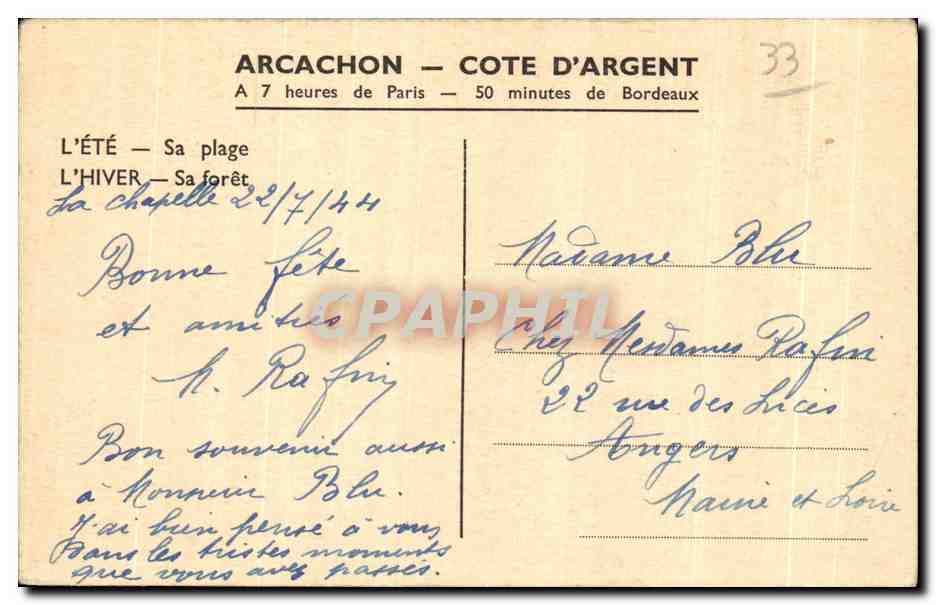 CPA Arcachon Un coin de son bassin Bateaux Voiliers  — Rückseite