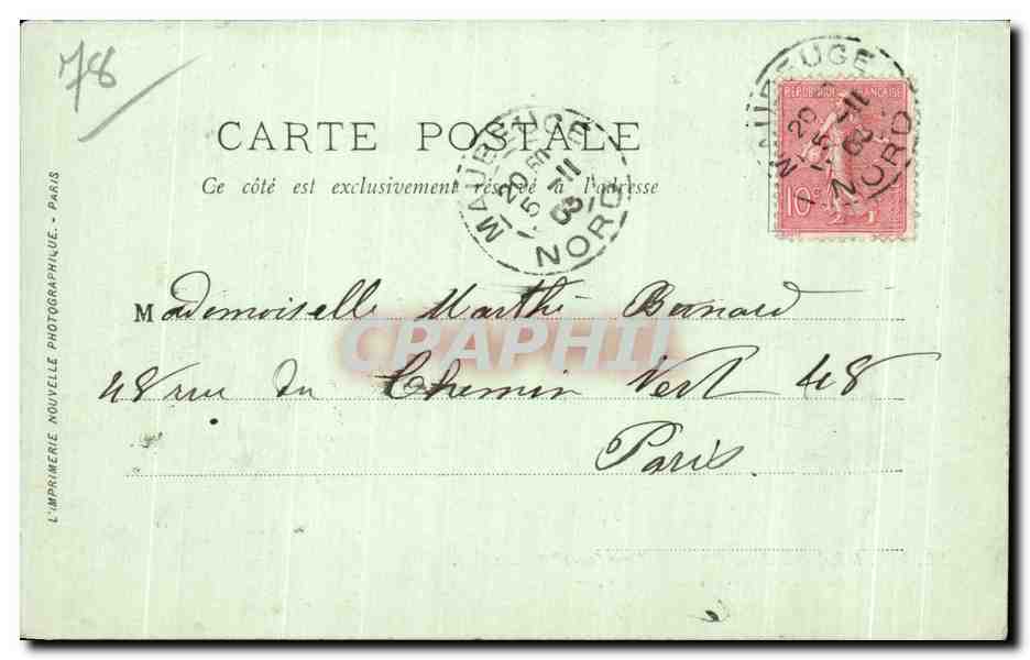 La Llegada al Castillo - Versalles - SS. MM. el Rey y la Reina de Italia en París (14-18 Oct. 1903) — Reverso
