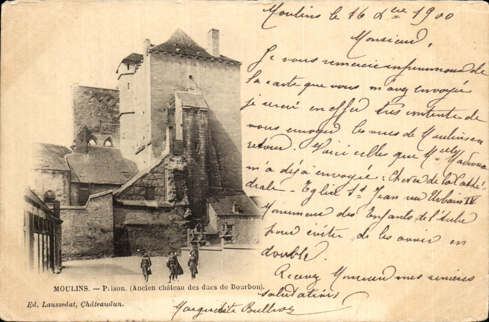 Moulins — Prison (Ancien château des ducs de Bourbon) — Ed. Laussedat, Châteaudun