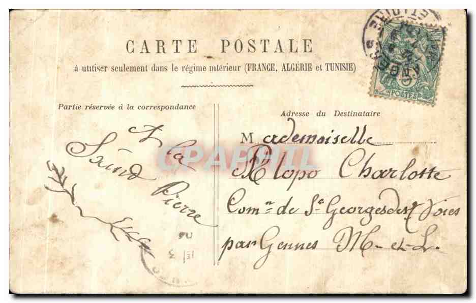 CPA Fantaisie Femme Costume — Verso