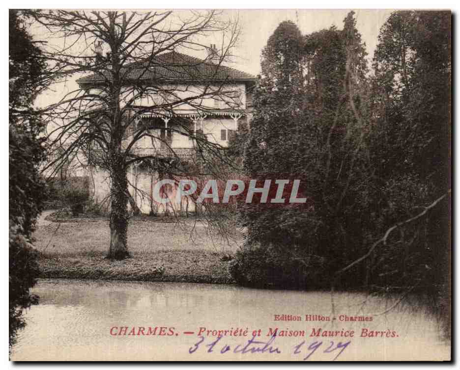 CPA Charmes Propriete et Maison Maurice Barres