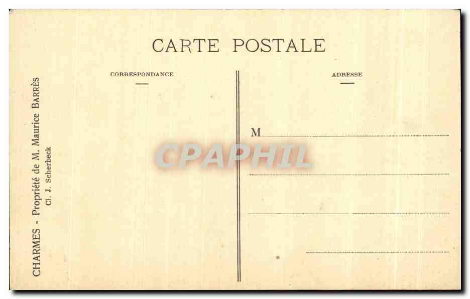 CPA Charmes Propriete de Maurice Barres — Rückseite