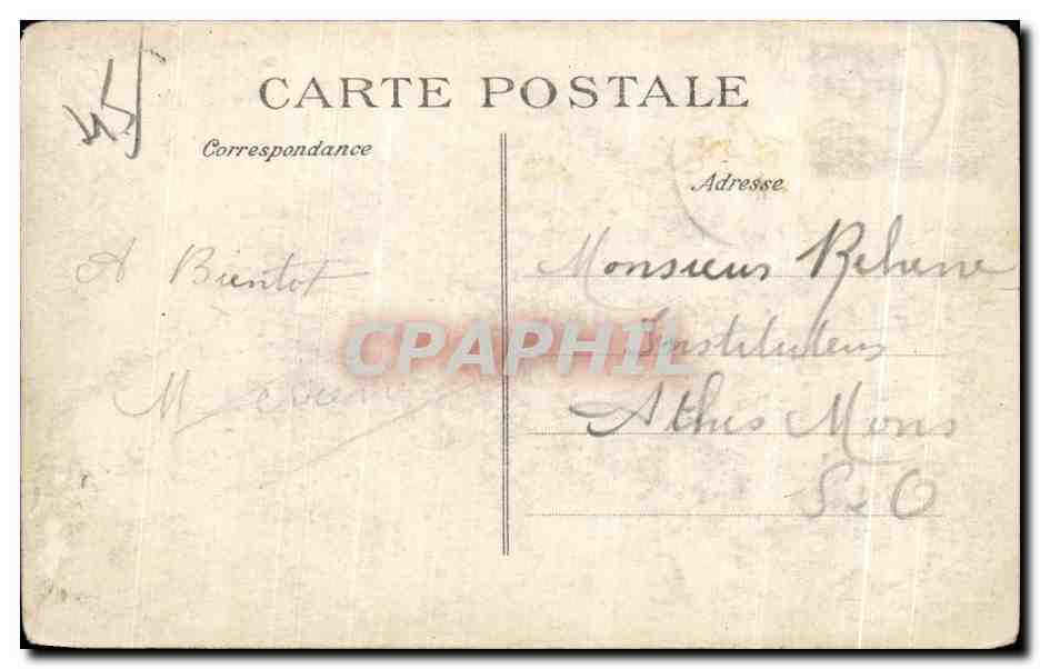 CPA Camp de Cercottes pres a Orleans Les Corvees Militaria VElo Cycle  — Verso