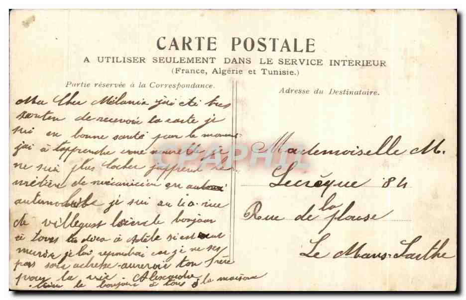 CPA Paris La Colonne Vendone — Rückseite