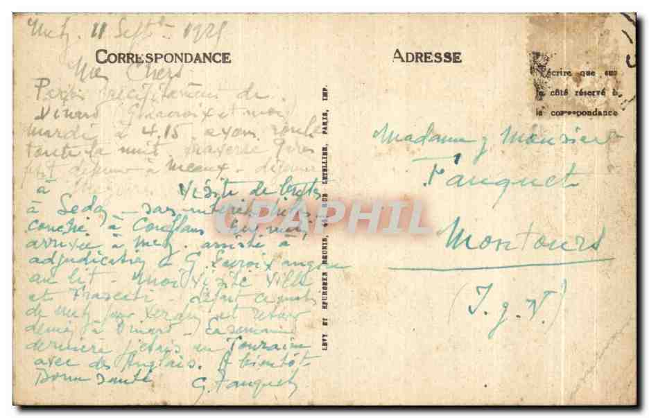 CPA Metz Vue prise du Fort Bellecroix — Rückseite