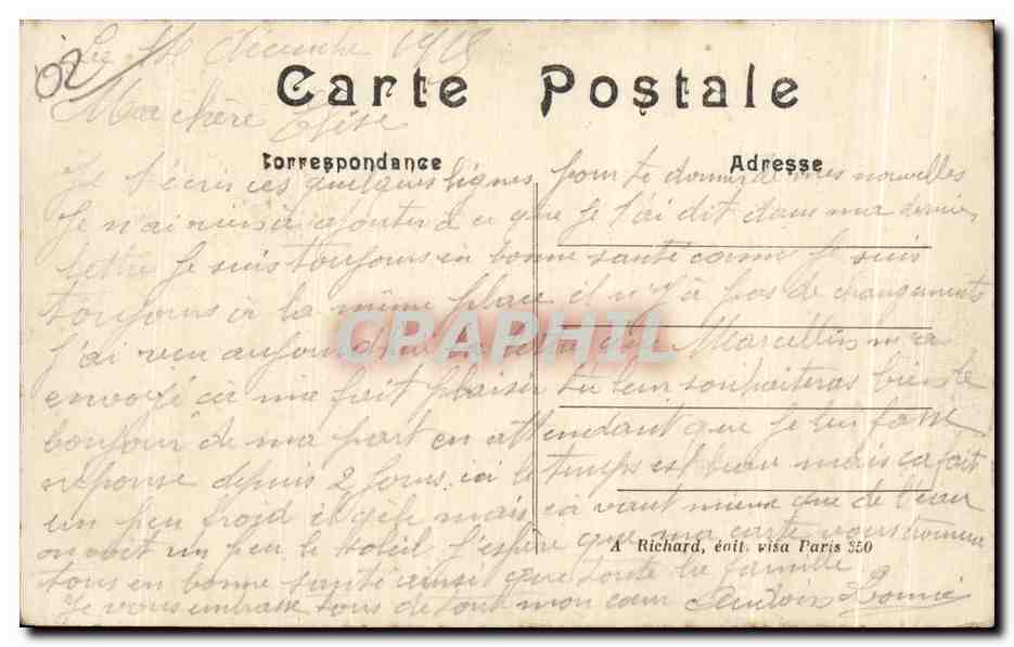 Soissons après le bombardement — La rue du Post d’Etain — A. R. — n° 350 — Reverso