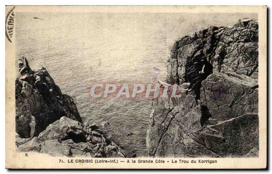 CPA Le Croisic (Loire inf) A la Grande cote le Trou du Korrigan
