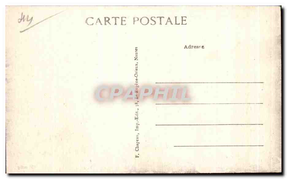 CPA Le Croisic (Loire inf) La Grande cote vers Batz maree montante — Rückseite
