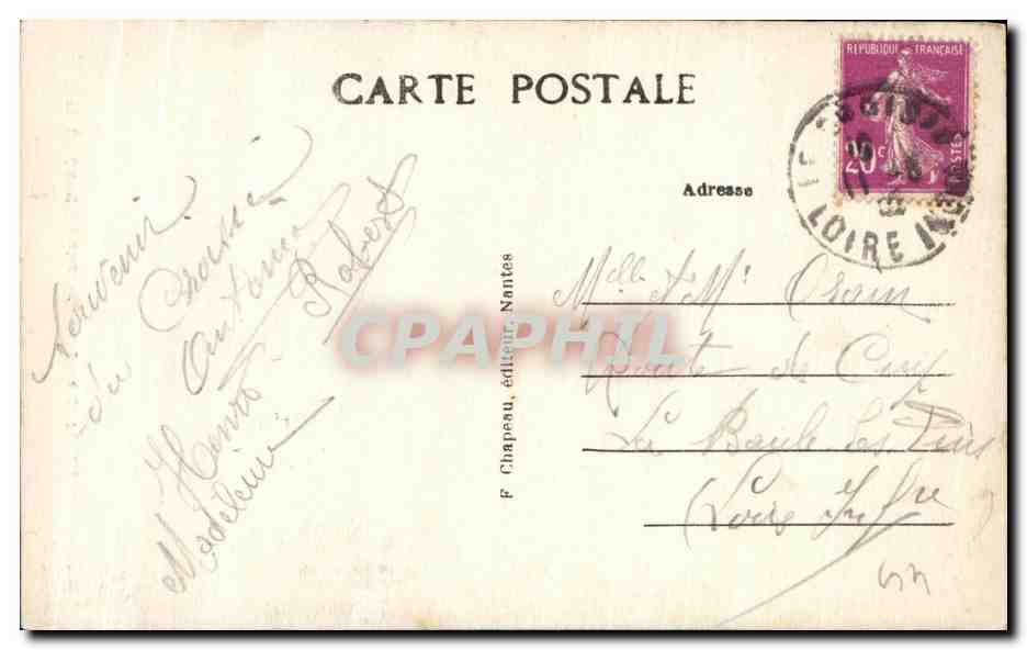 CPA Le Croisic (Loire inf) Pointe de Falaise — Rückseite