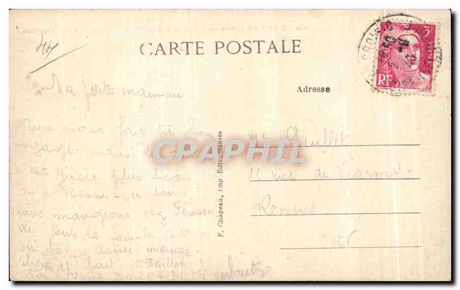 CPA Le Croisic (Loire inf) A la Grande Cote La Falaise des aiguilles — Reverso
