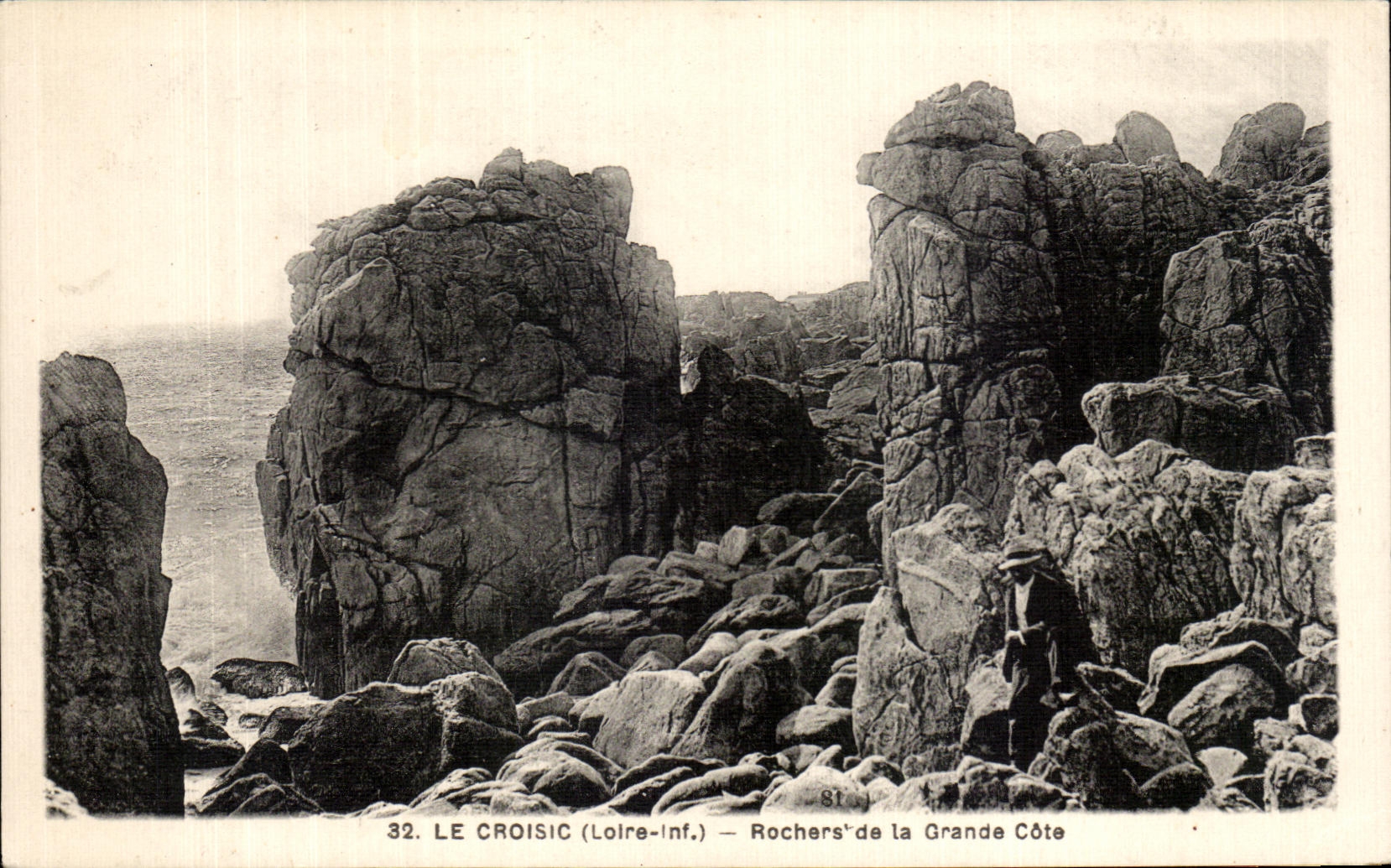 CPA Le Croisic (Loire inf) Rochers de la Grande Cote