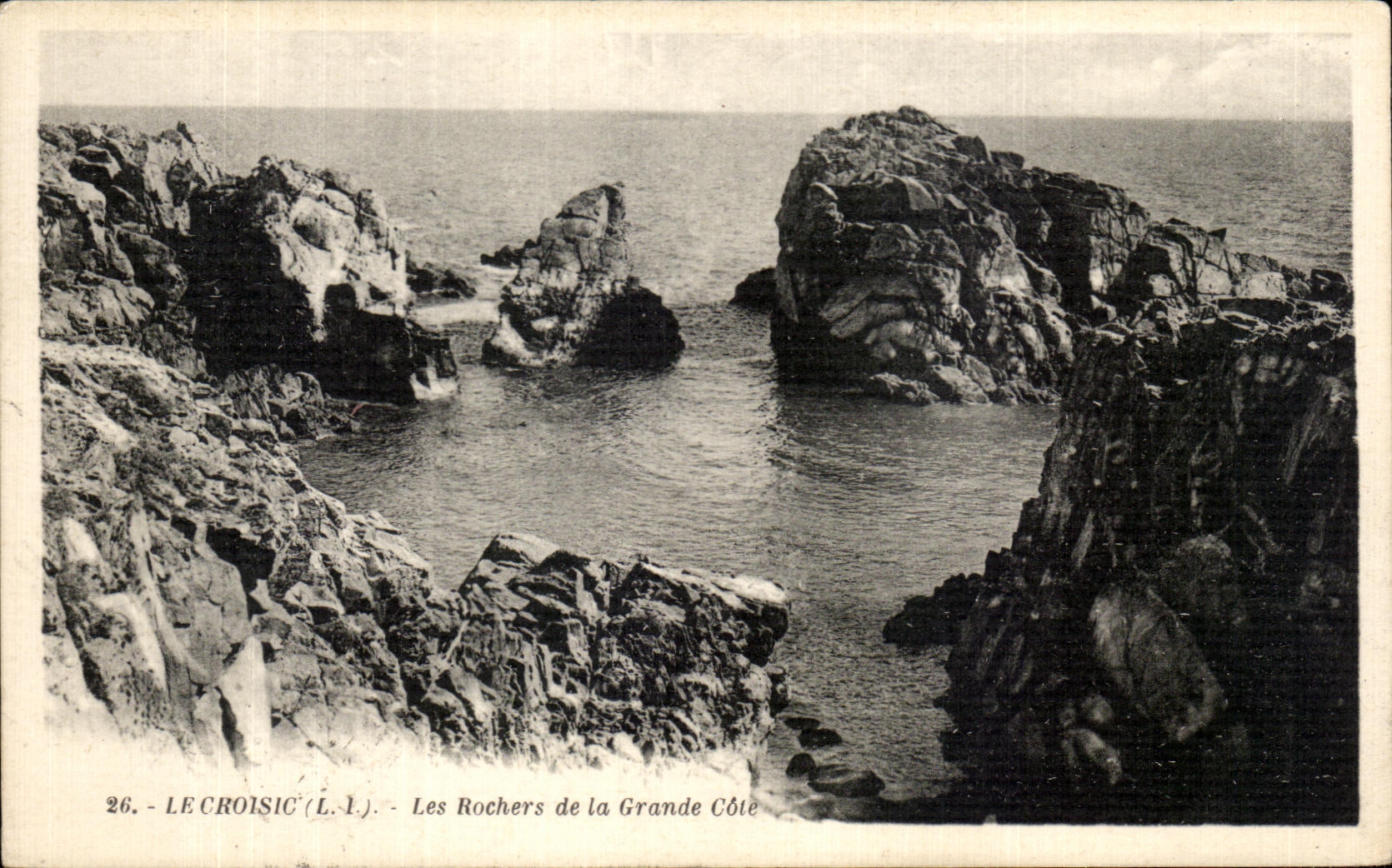 CPA Le Croisic (Loire inf) Les Rochers de la Grande Cote