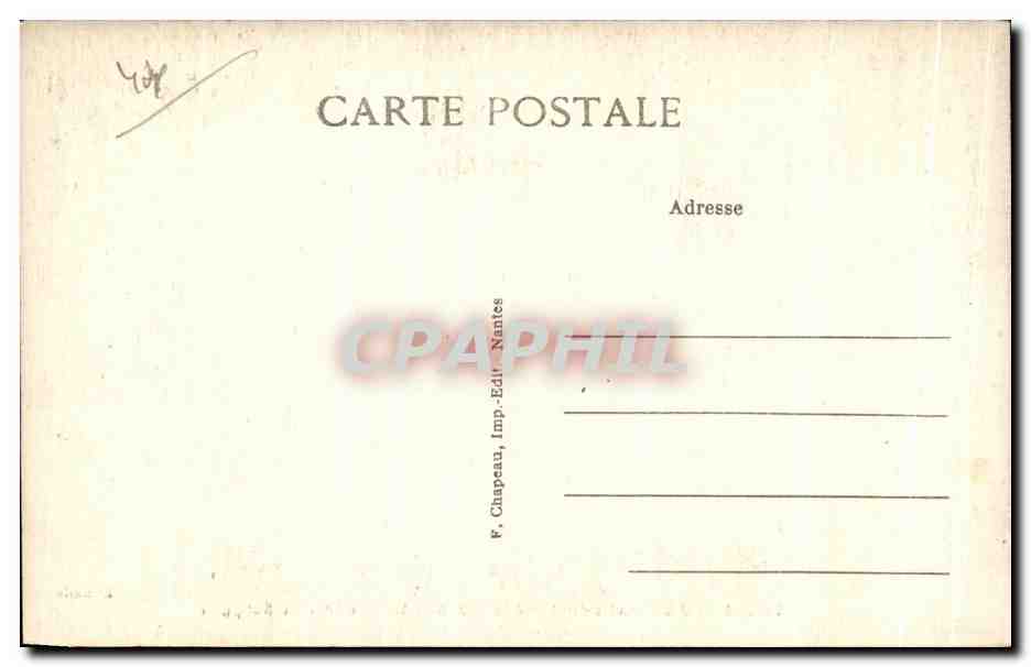 CPA Le Croisic (Loire inf) A la Grande Cote Le Trou du Korrigan — Rückseite