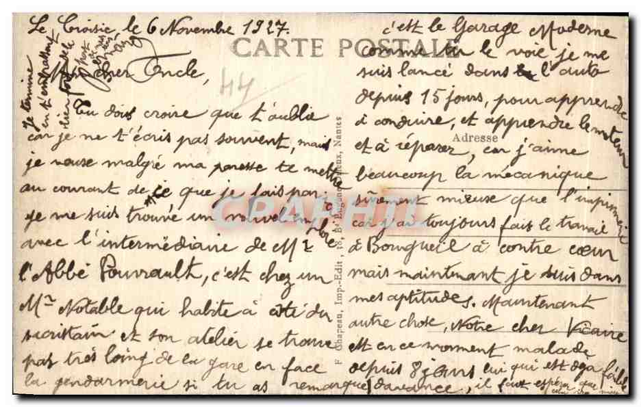 CPA Le Croisic (Loire Inf) Interleur de I Eglles Notre Dame de Pitie Christ — Rückseite