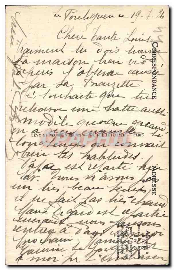 CPA Environs Du Pouliguen Grotte des Korrigans — Rückseite