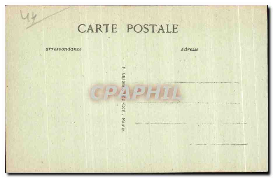 CPA Le Pouliguen (Loire Inf) Sur la Cote Falalses et Roches — Rückseite
