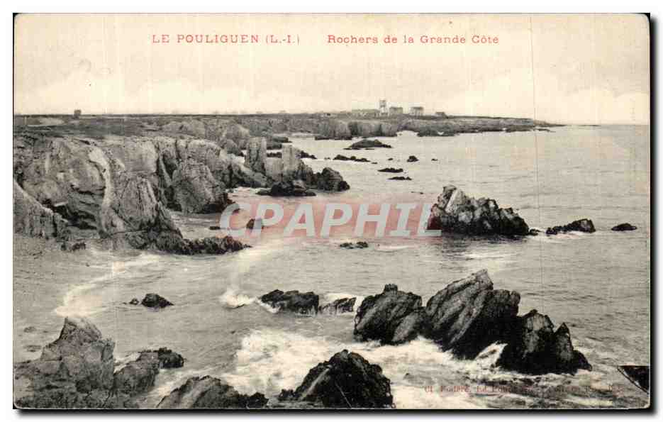 CPA Le Pouliguen (Loire Inf) Rochers de la Grande Cote