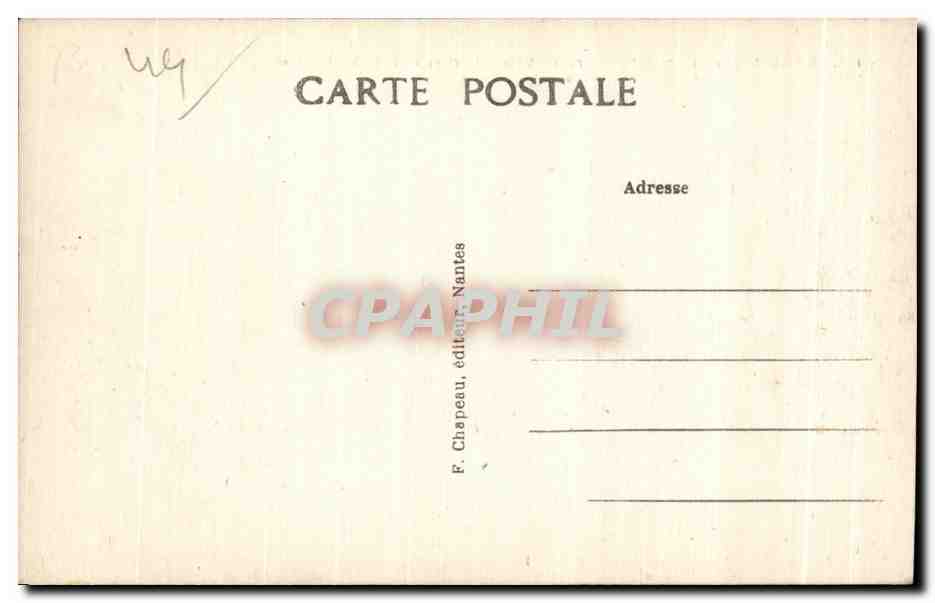 CPA Le Pouliguen (Loire Inf) Grande Cote Roches et bord de Falaise — Back