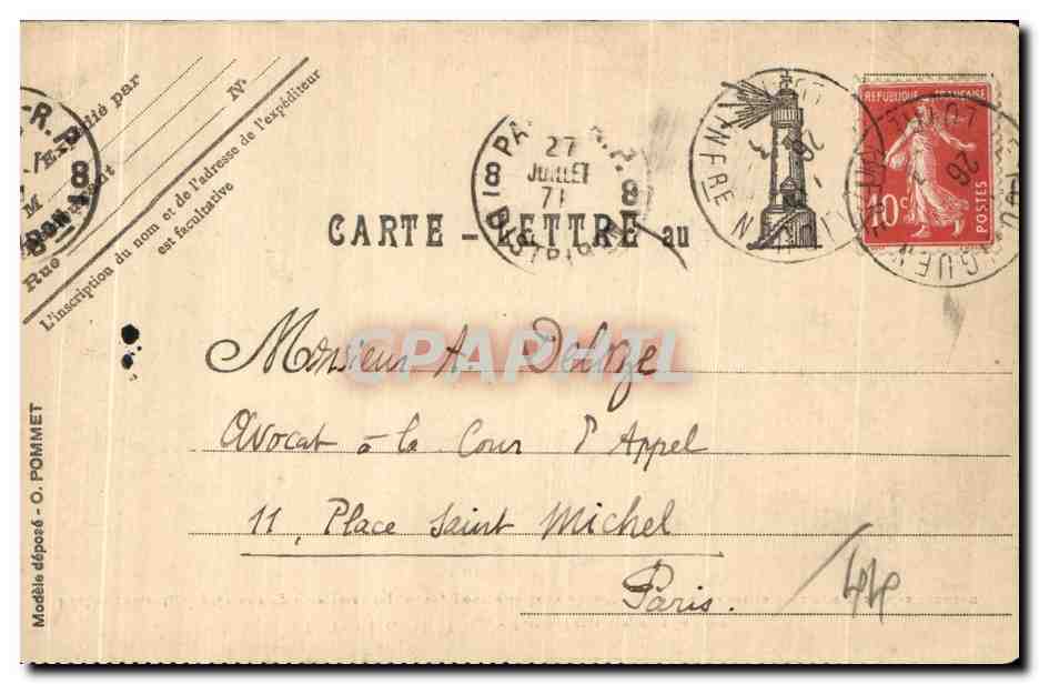 CPA Le Pouliguen (Loire Inf) Pierre Percee Vue de la Cote — Verso