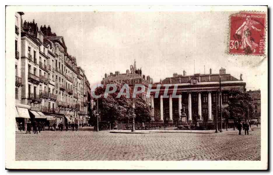 CPA Nants Place de la Bourse vers la Rue du la Fosse