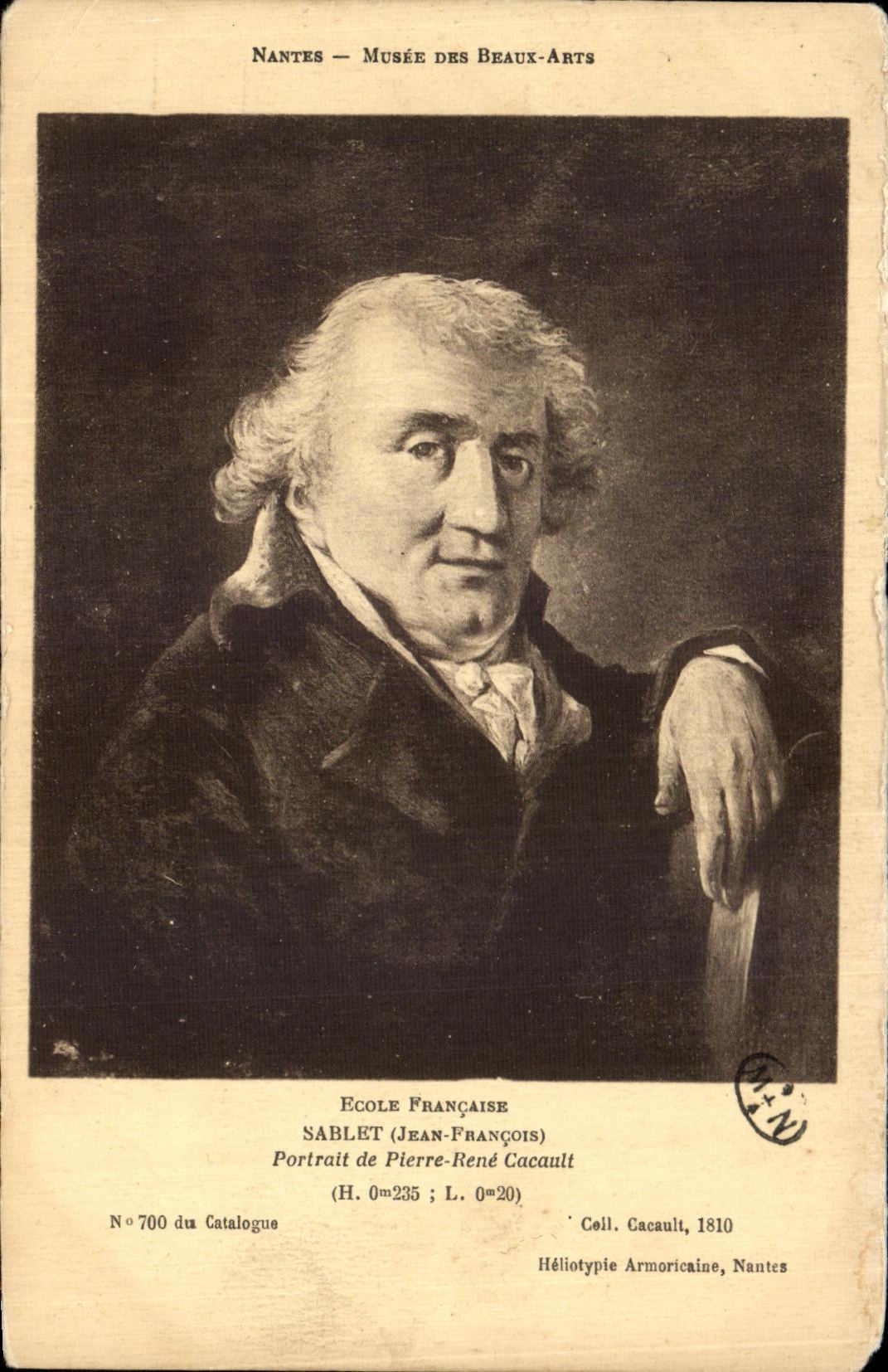 CPA Nantes Musee des Beaux Arts Ecole Francaise Sablet Portrait de Pierre Rene Cacault
