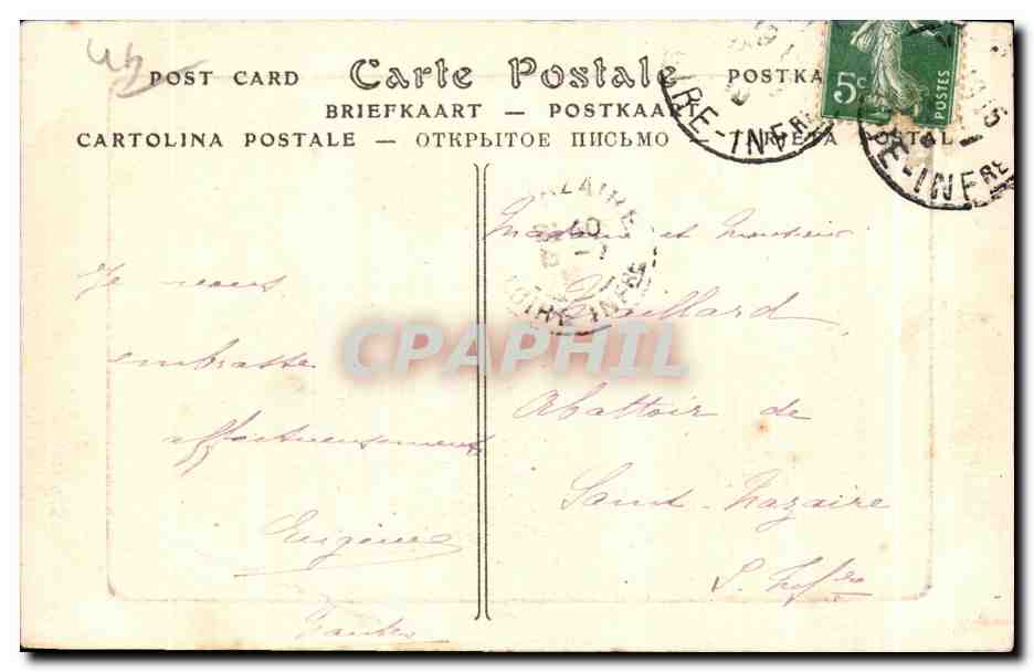 CPA Nantes Le Chateau grand Logis et Palais Ducal (XV e siecle) — Verso