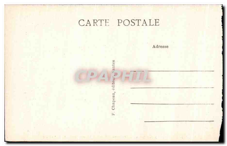 CPA Nantes Chateau des Ducs de Bretagne Petlte Salle des Gardes (XV e siecle) — Verso