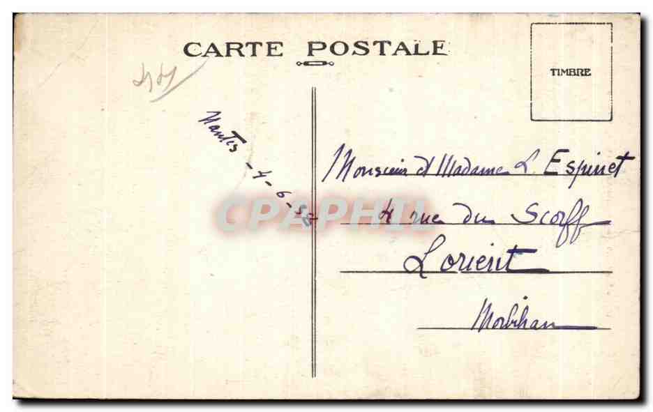 CPA Nantes Le Chateau Les Trois Tours — Verso