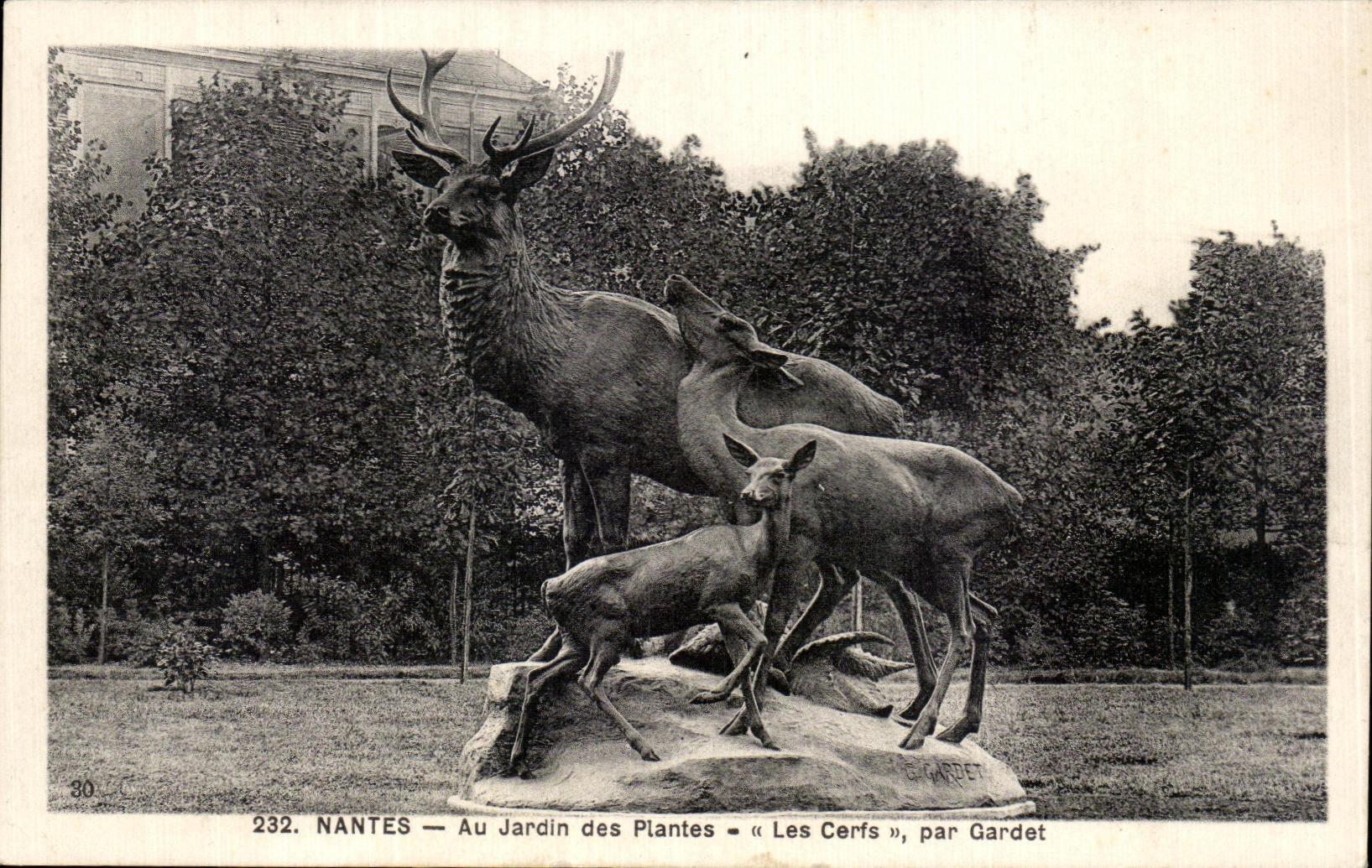 CPA Nantes Au Jardin des Plantes Les Cerfs par Gardet