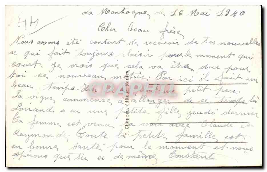 CPA Nantes Au Jardin des Plantes Les Cerfs par Gardet — Verso