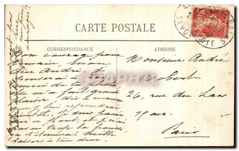 CPA La Savoie Pittoresque Pont de I Abime — Rückseite