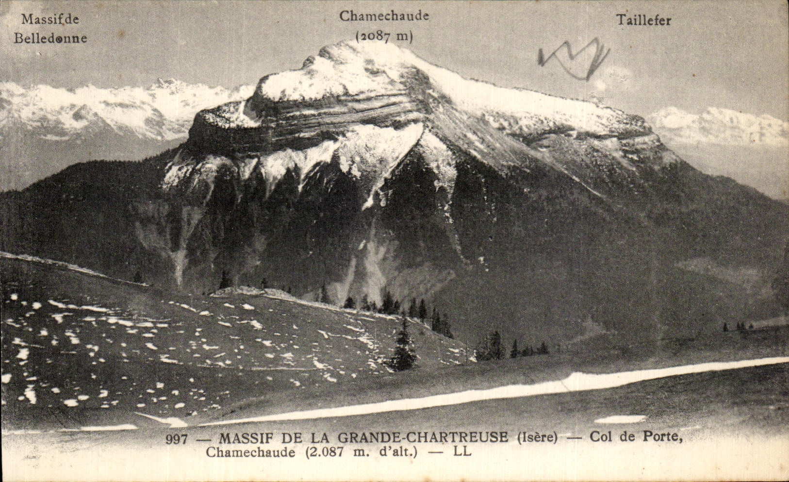 Massif de la Grande-Chartreuse — Chamechaude (2.087 m) — Col de Porte — LL