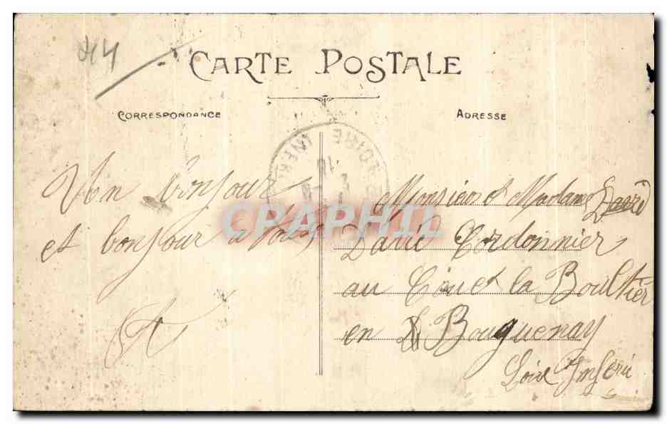CPA Nantes La Cathedrale prise du Cours Saint Andre — Rückseite