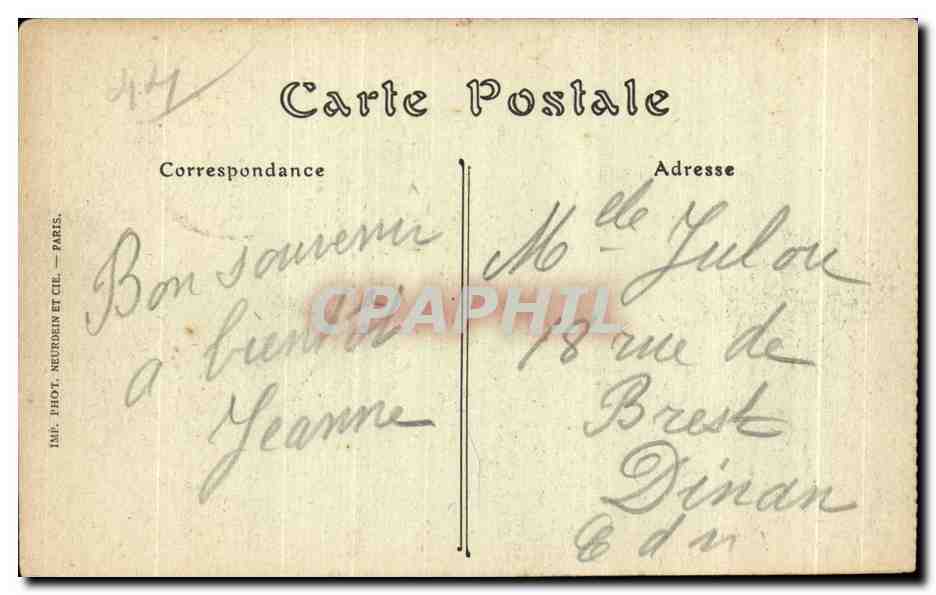 CPA Nantes L Entree du Chateau — Verso