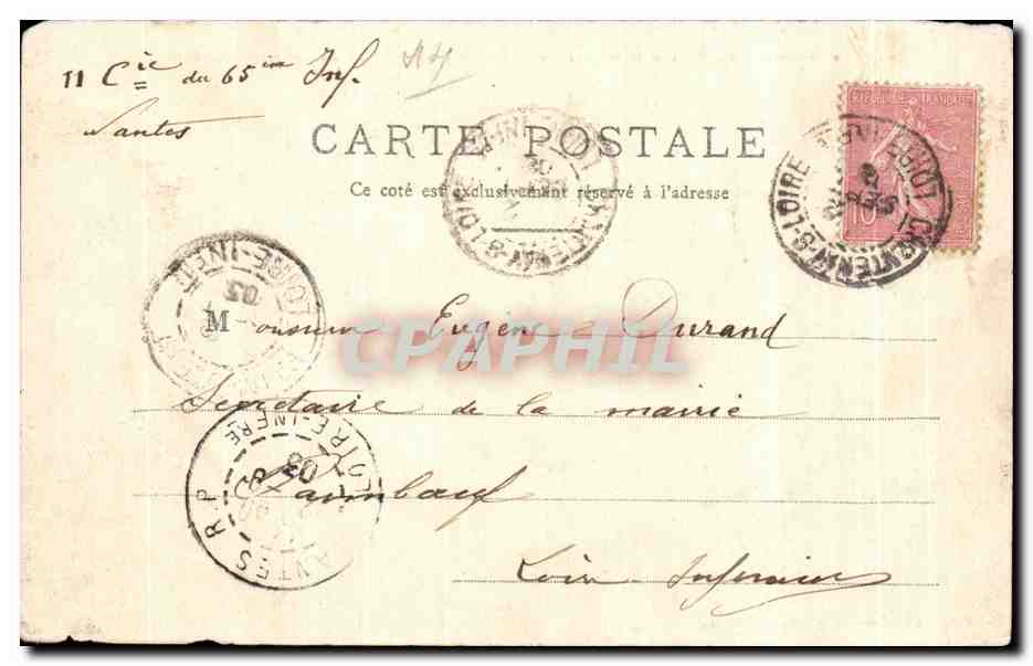 CPA Nantes La Place et la colonne Louis XVI — Rückseite