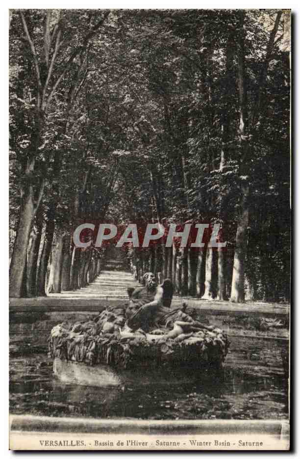 CPA Versailles Bassin de l Hiver Statue 