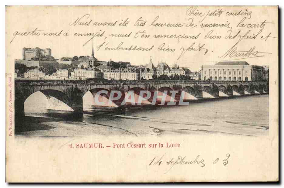 CPA Saumur Pont Cessart sur la Loire